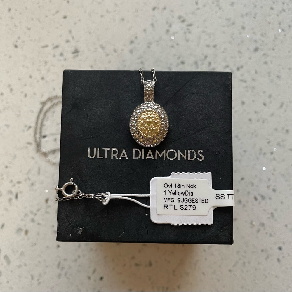 Ultra Diamonds | Oval Yellow Diamond Necklace
